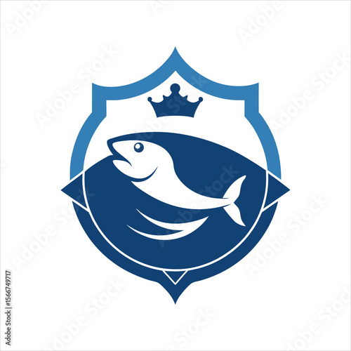 Marine Fish Industry Logo Vector
