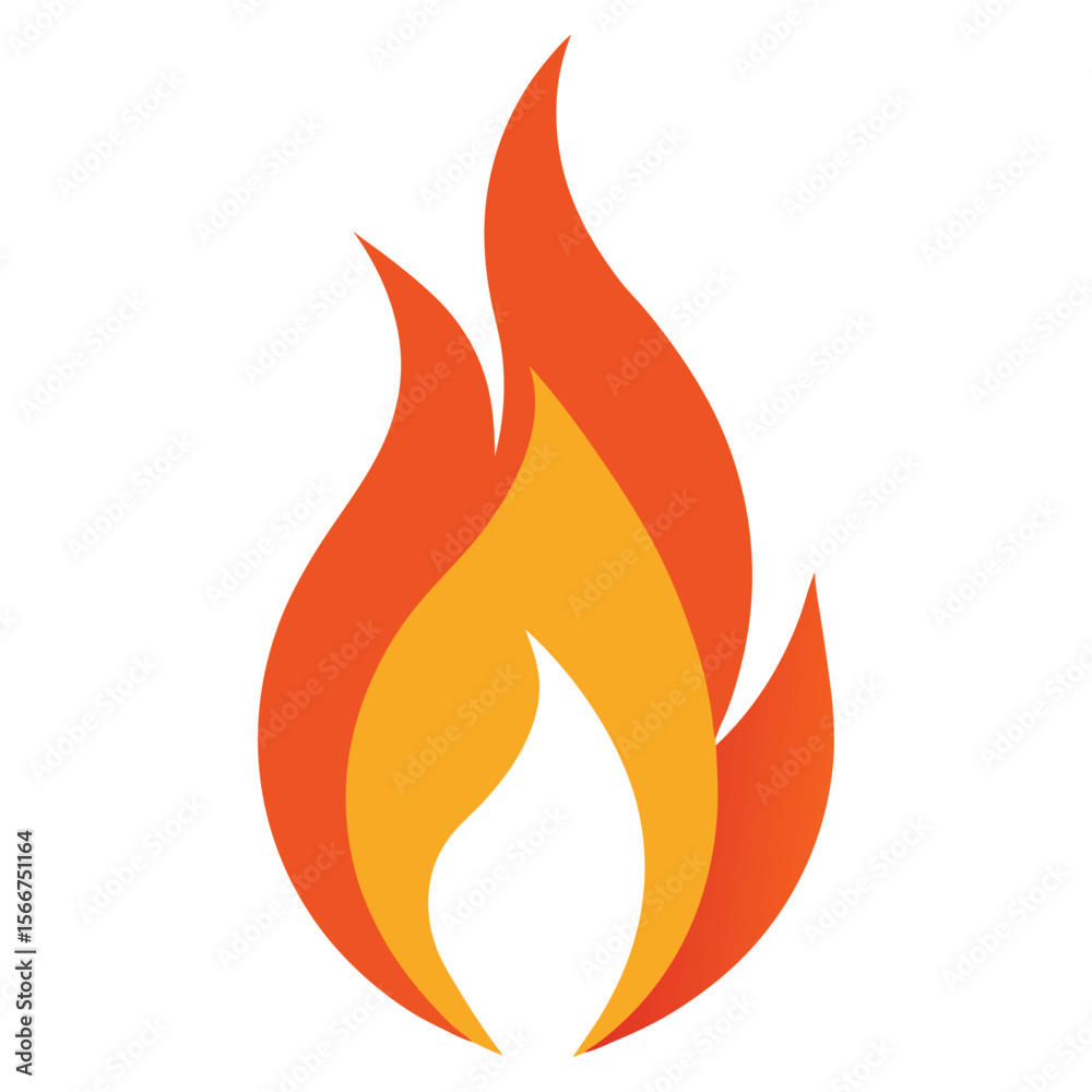 Fire flame icon isolated on white background vector illustration Fire flame icon isolated on white background vector illustration