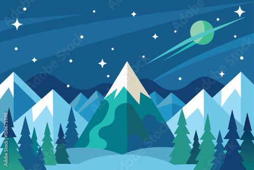 winter landscape with trees and snow
