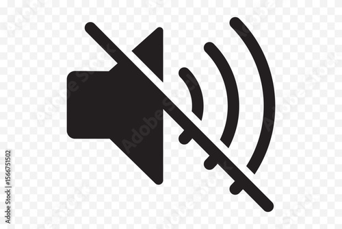 Sound off icon set. Simple sound volume and audio mute mark symbol design illustration. Mute Audio Volume Control Icon .  