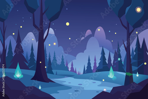 winter landscape with snow