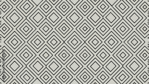 Geometric diamond pattern with black outlines on light gray background