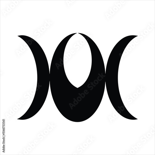 Spiritual Goddess Moon Vector Silhouette