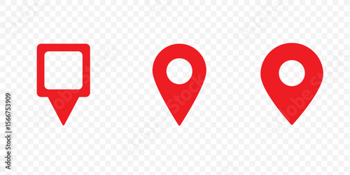 Location icon set, Map pin place marker. location pointer icon symbol in flat style. Flat icon set of location and map pins .  