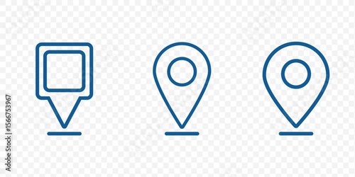 map pin vector logo template, locator icon . Unique Navigation Pin Set for Designers . eps 10 