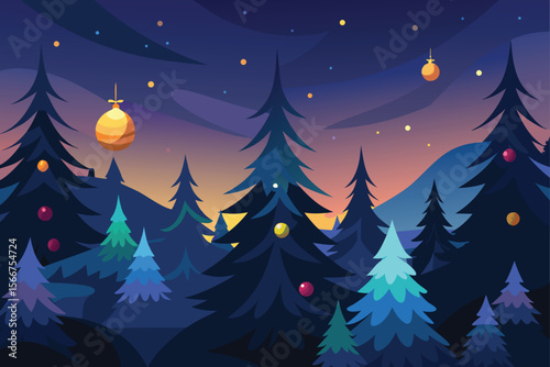 winter landscape with trees