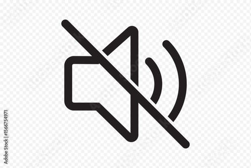 Sound off icon set. Simple sound volume and audio mute mark symbol design illustration. Mute Audio Volume Control Icon . 