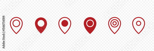 map pin vector logo template, locator icon . Unique Navigation Pin Set for Designers . eps 10 