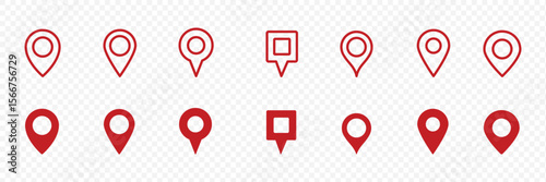 Location pin icon. Map pin place marker. Map marker pointer icon. GPS location symbol. transparent background .  