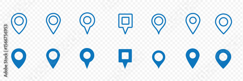 Location pin icon. Map pin place marker. Map marker pointer icon. GPS location symbol. transparent background .  