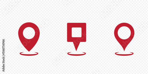 map location icon set . Location icon set, Map pin place marker. location pointer icon symbol in flat style.  
