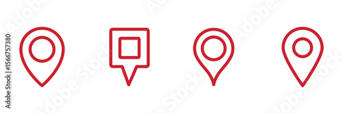 Location icon set. Location pin icon . Set of location pin icons. location pin place marker. 