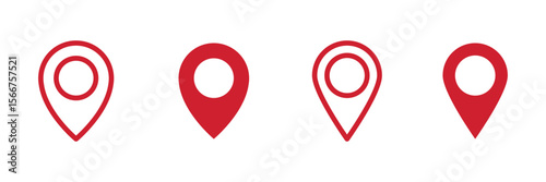 Location icon set. Location pin icon . Set of location pin icons. location pin place marker. 