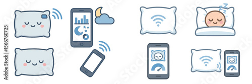 Smart pillows and devices for better sleep tracking in a cozy bedroom environment