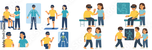 Innovative virtual reality therapy sessions enhancing rehabilitation for physical injuries in a clinical setting