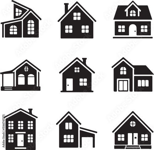"Modern House Silhouette Design"

"Simple Home Vector Icon"

"Cozy Cottage House Clipart"

"Traditional House Outline Art"

"Minimalist House Shape Vector"

