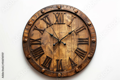 Wallpaper Mural A wooden clock with Roman numerals on it Torontodigital.ca