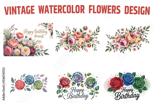 Feminine Spring Flower Arrangements in Soft Watercolors
