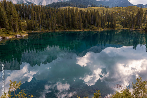 small alpine lake in the Dolomites