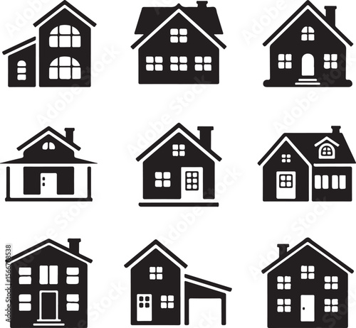 "Modern House Silhouette Design"

"Simple Home Vector Icon"

"Cozy Cottage House Clipart"

"Traditional House Outline Art"

"Minimalist House Shape Vector"

