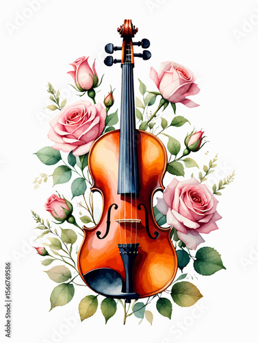 Elegant Watercolor Painting of Daisies in a Glass Vase