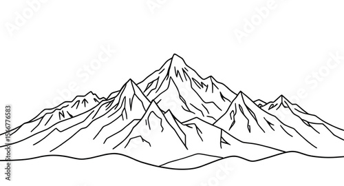 mountain landscape drawing, hand drawn mountains, sketch of mountains, mountain illustration, nature drawing, scenic mountain sketch, pencil mountain art, mountain scenery hand drawn, outline mountain