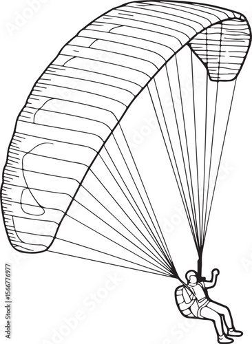 Skydiver in Freefall Silhouette

Parachuting Adventure Vector Art

Extreme Skydiving Action Illustration

High Altitude Parachute Jump Silhouette

Adrenaline Rush Skydiver Design