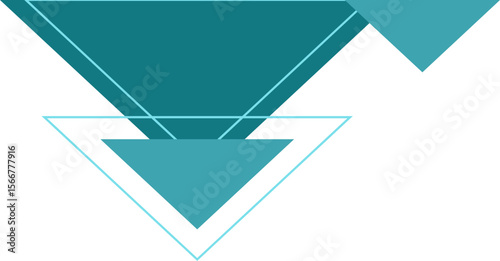 Blue Corner Triangle Shape Decorative 