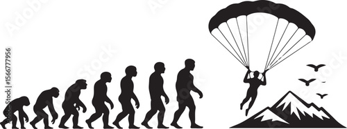 Skydiver in Freefall Silhouette

Parachuting Adventure Vector Art

Extreme Skydiving Action Illustration

High Altitude Parachute Jump Silhouette

Adrenaline Rush Skydiver Design