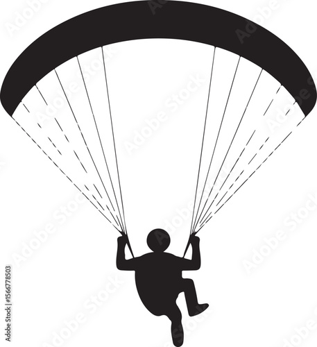 Skydiver in Freefall Silhouette

Parachuting Adventure Vector Art

Extreme Skydiving Action Illustration

High Altitude Parachute Jump Silhouette

Adrenaline Rush Skydiver Design