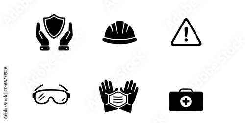 Personal Protective Equipment (PPE) Icons - Safety Gear Symbols
