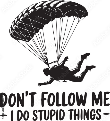 Skydiver in Freefall Silhouette

Parachuting Adventure Vector Art

Extreme Skydiving Action Illustration

High Altitude Parachute Jump Silhouette

Adrenaline Rush Skydiver Design
