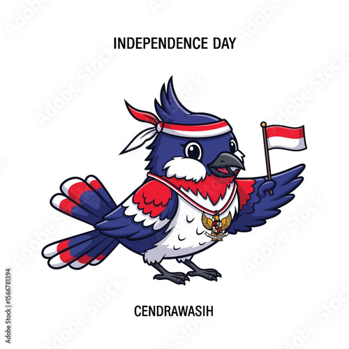 Majestic & Adorable Cendrawasih Bird: A Vivid Icon Celebrating Indonesian Independence with Grace and Beauty!