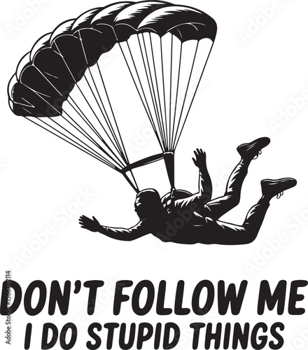 Skydiver in Freefall Silhouette

Parachuting Adventure Vector Art

Extreme Skydiving Action Illustration

High Altitude Parachute Jump Silhouette

Adrenaline Rush Skydiver Design