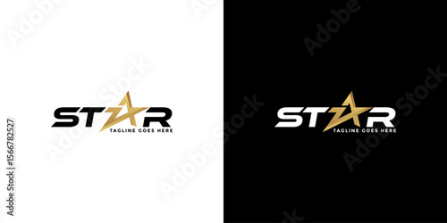 Modern gold star logo design vector. Stars logo design concept. Creative star logo template