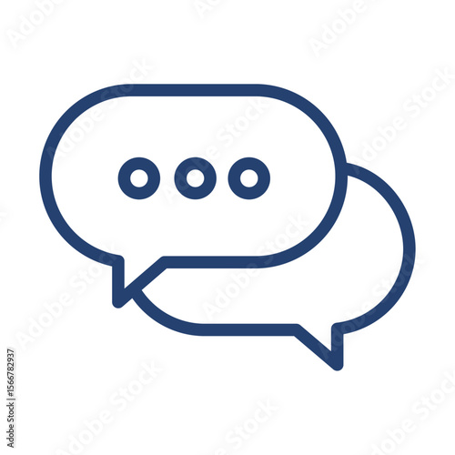 Chats icon flat illustration outline logo