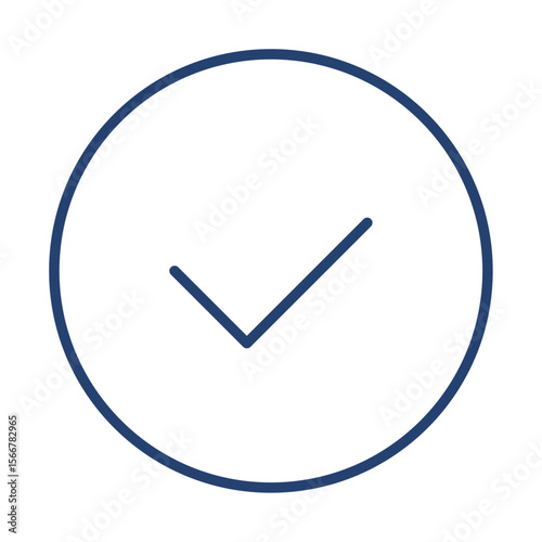 Check icon flat illustration outline logo