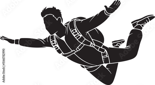 Skydiver in Freefall Silhouette

Parachuting Adventure Vector Art

Extreme Skydiving Action Illustration

High Altitude Parachute Jump Silhouette

Adrenaline Rush Skydiver Design
