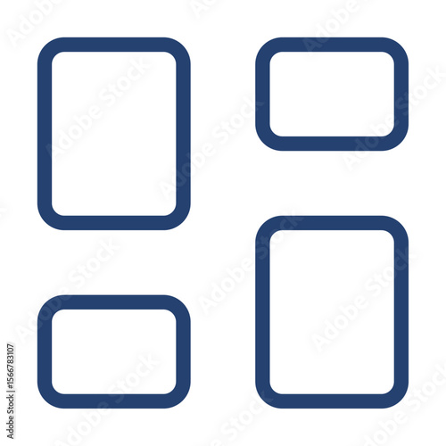 Dashboard icon flat illustration outline logo