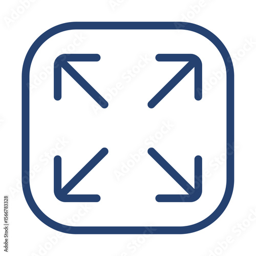 Expand icon flat illustration outline logo
