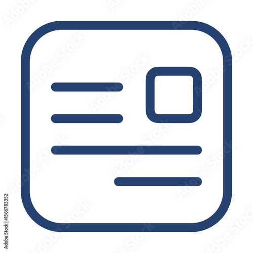 Document layout right icon flat illustration outline logo