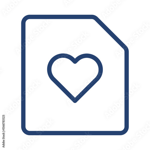 File favourite icon flat illustration outline logo