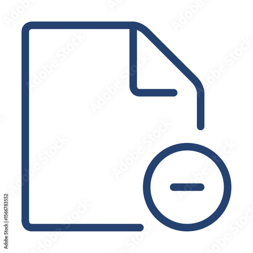 File remove icon flat illustration outline logo