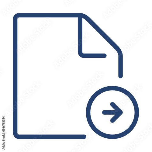 File send icon flat illustration outline logo