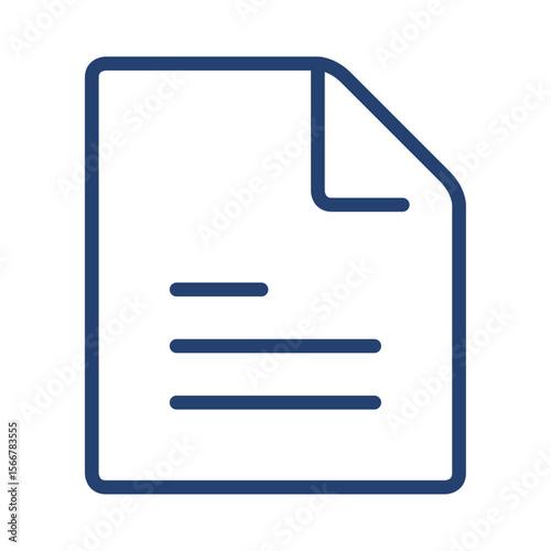 File text icon flat illustration outline logo