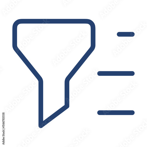 Filter list icon flat illustration outline logo