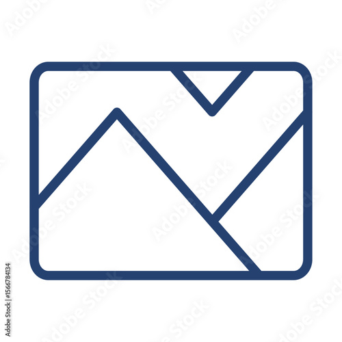 Lineage gallery icon flat illustration outline logo