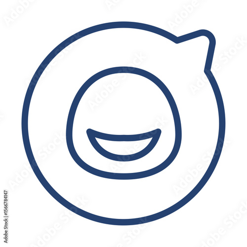 Lineage messages icon flat illustration outline logo