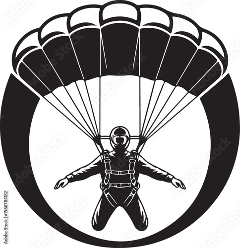 Skydiver in Freefall Silhouette

Parachuting Adventure Vector Art

Extreme Skydiving Action Illustration

High Altitude Parachute Jump Silhouette

Adrenaline Rush Skydiver Design