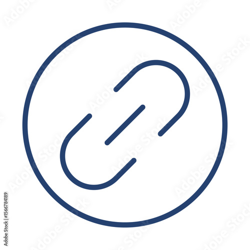 Link icon flat illustration outline logo